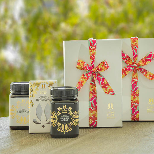 【暂售罄】「蜂蜜产品」三瓶金色缎带礼盒 商品图1