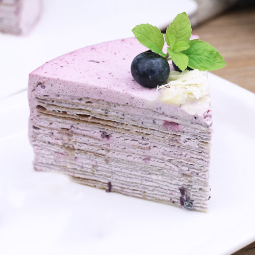 【乐可丽】永恒·蓝莓千层可丽蛋糕 blueberry crepes】新鲜蓝莓带着