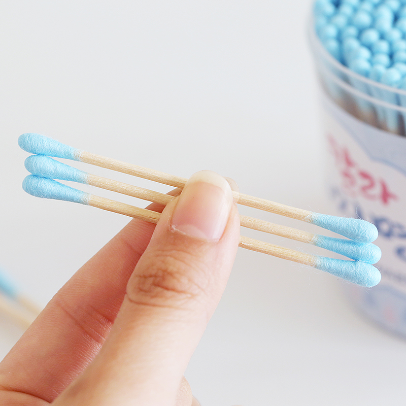 一次性棉花棒棉签 掏耳朵罐装清洁卫生小棉签化妆棉花棒 200支