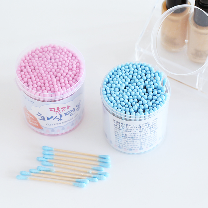 一次性棉花棒棉签 掏耳朵罐装清洁卫生小棉签化妆棉花棒 200支