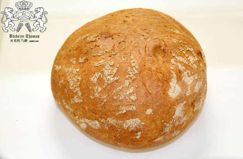 德国黑麦圆形乡村面包无油无糖低脂低卡素食健身country bread