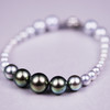「夜雨」黑白珠渐变手链 商品缩略图1