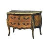 路易十五风格硬木拼花帖皮鎏金铜饰大理石面抽屉柜 商品缩略图0