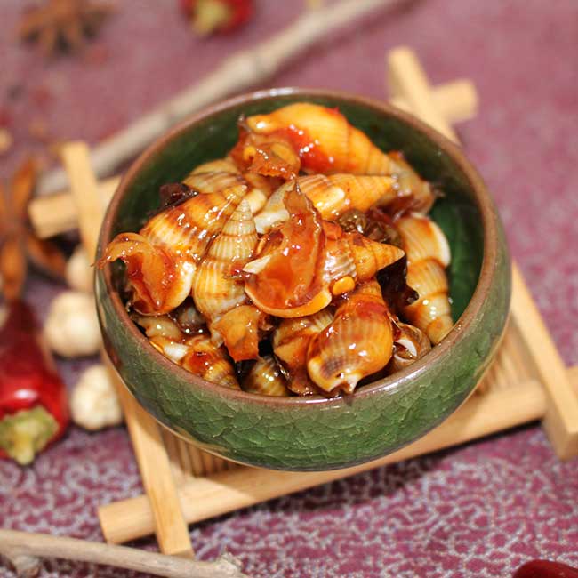 鲜辣有味 麻辣海锥 来自辽宁丹东的地道海鲜 开袋即食