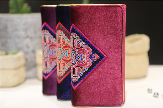 山谷居民品牌时尚苗绣手包/钱包 - 花韵 商品图1