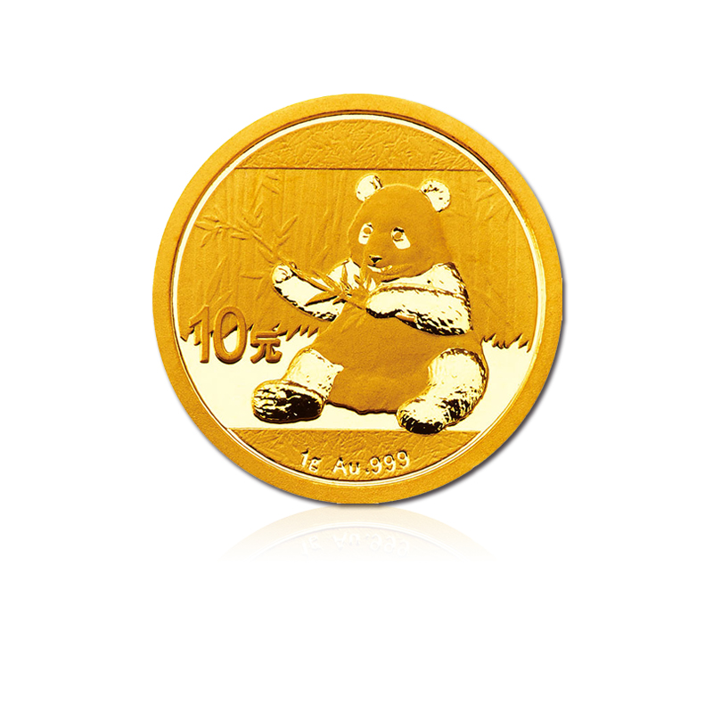 2017年1克熊猫金币 足金999 含说明书 包装