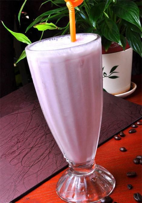 蓝莓奶茶——知味鲜奶吧