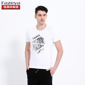 恒源祥集团彩羊 男士纯棉圆领T恤 17F1010