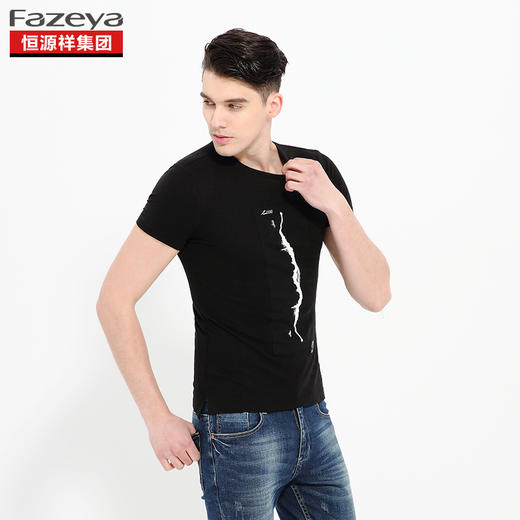 恒源祥集团彩羊 男士纯棉圆领T恤 17F1015 商品图1