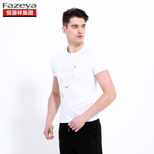 恒源祥集团彩羊 男士纯棉圆领T恤 17F0031 商品图2