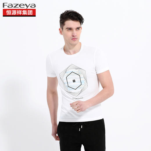 恒源祥集团彩羊 男士圆领T恤 17F0338 商品图3