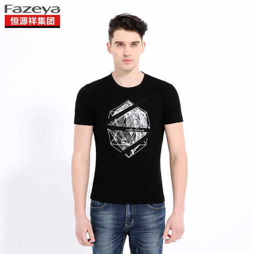 恒源祥集团彩羊 男士纯棉圆领T恤 17F1010 商品图2