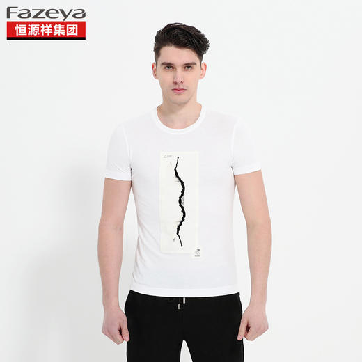 恒源祥集团彩羊 男士纯棉圆领T恤 17F1015 商品图3