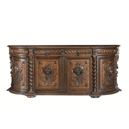 亨利二世风格雕刻狩猎图橡木柜 商品图0