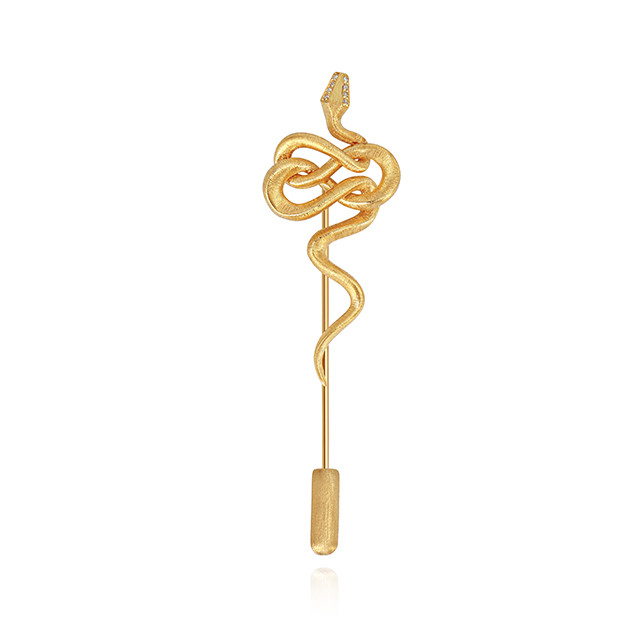 asteria灵蛇系列18k金胸针