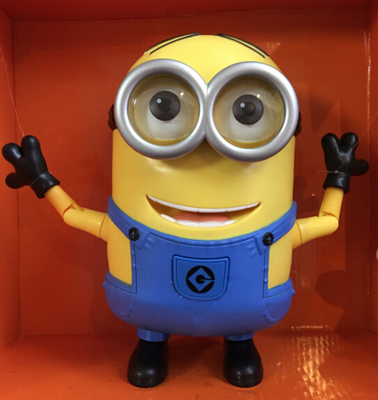 小黄人电动玩具卑鄙的我 双眼dave可发声小黄人大眼萌会跳舞 包邮