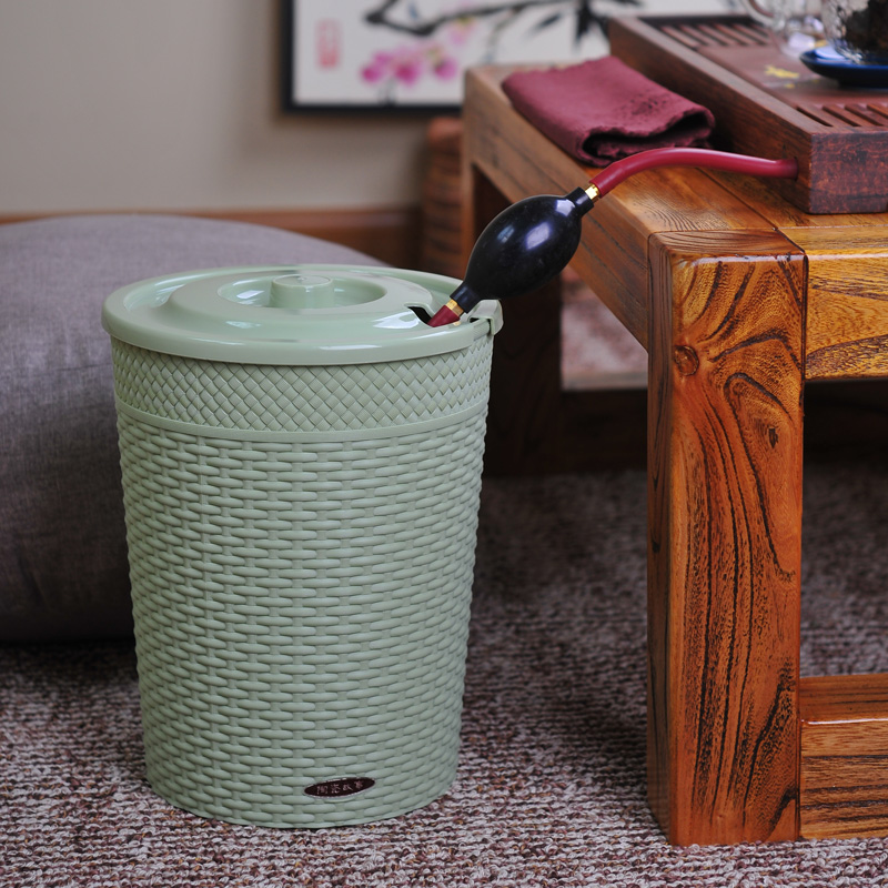 陶瓷故事茶渣桶茶水桶茶叶垃圾桶茶具配件茶道六君子茶盘排水管