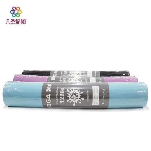 凡圣瑜伽4mm天然橡胶PU瑜伽垫男女健身垫黑垫加宽加长防滑FD012 商品图4