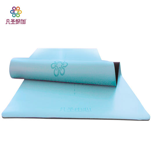 凡圣瑜伽4mm天然橡胶PU瑜伽垫男女健身垫黑垫加宽加长防滑FD012 商品图2