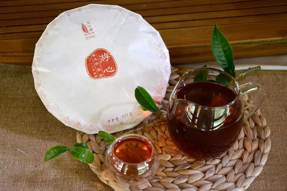 帝泊洱 普洱茶 大叶禅·游心 357g 云南熟普