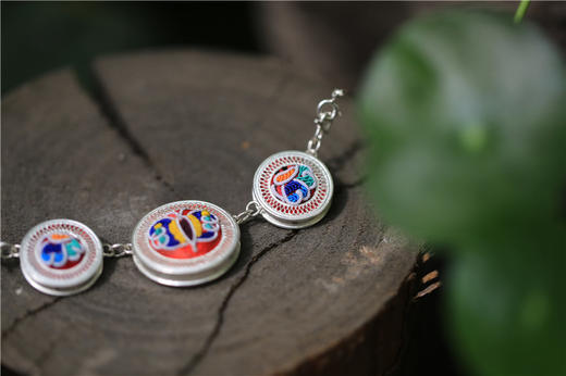 山谷居民品牌手工绣花苗银拉丝项链 - 相见欢 商品图1