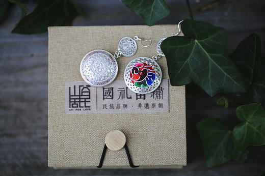 山谷居民品牌手绣苗银耳环——蜜福 商品图7