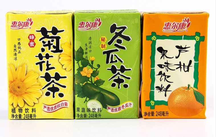 惠尔康菊花茶,冬瓜茶248ml