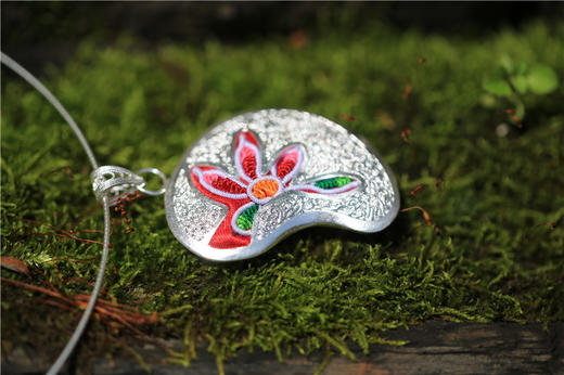 山谷居民品牌手绣苗银项链——豌豆 商品图2