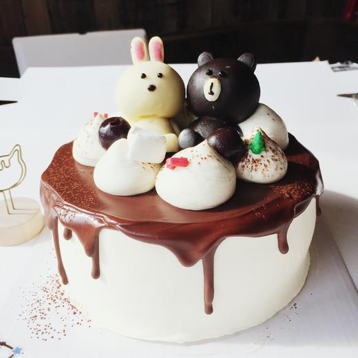 line主题蛋糕【布朗熊&Baby兔】（6寸、8寸、10寸） 商品图1