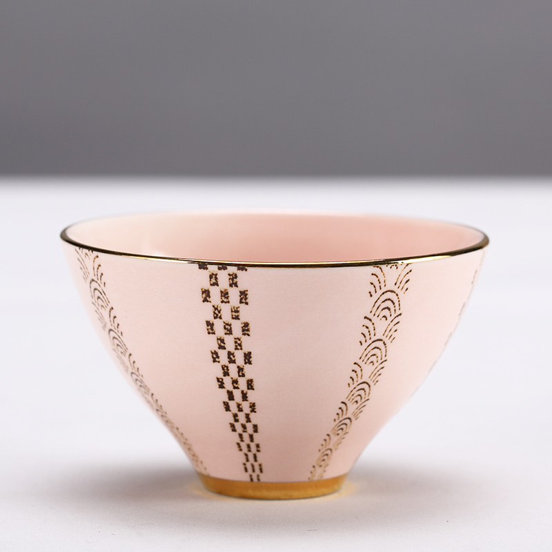 茶人岭 花不语 釉下彩樱花斗笠杯