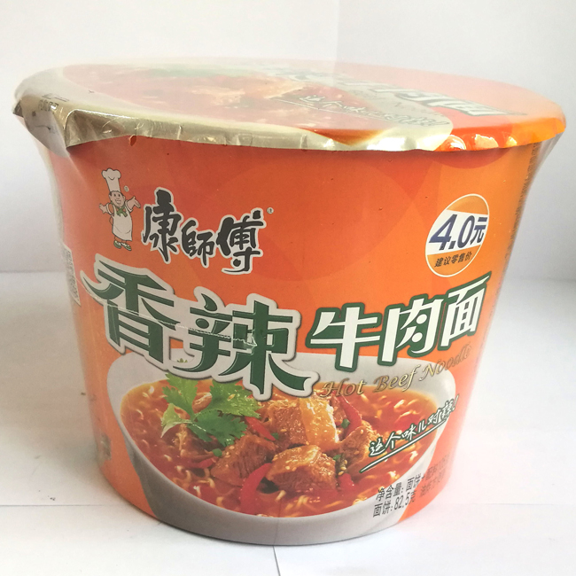 【桶面 泡面】康师傅香辣牛肉面方便面105g