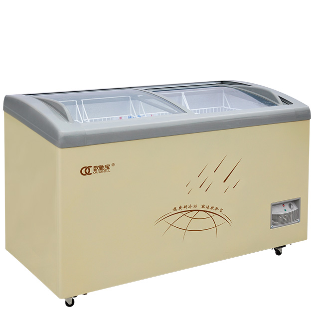 欧驰宝(oucboll)sd/sc-358y商用冰柜圆弧玻璃冻柜雪糕柜358升