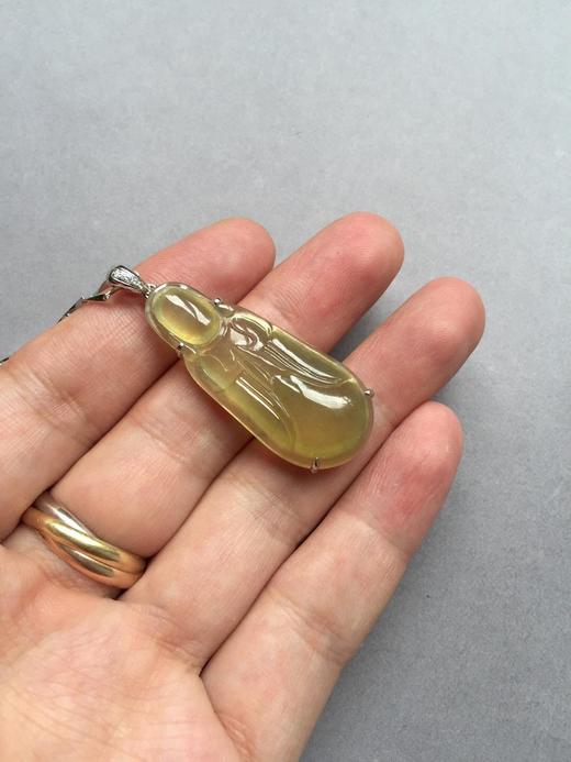 翡翠高冰种黄翡无相佛 商品图1