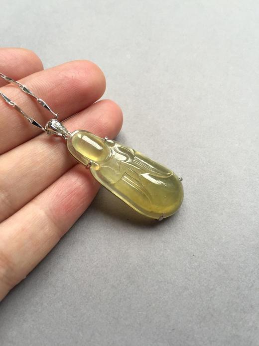 翡翠高冰种黄翡无相佛 商品图2