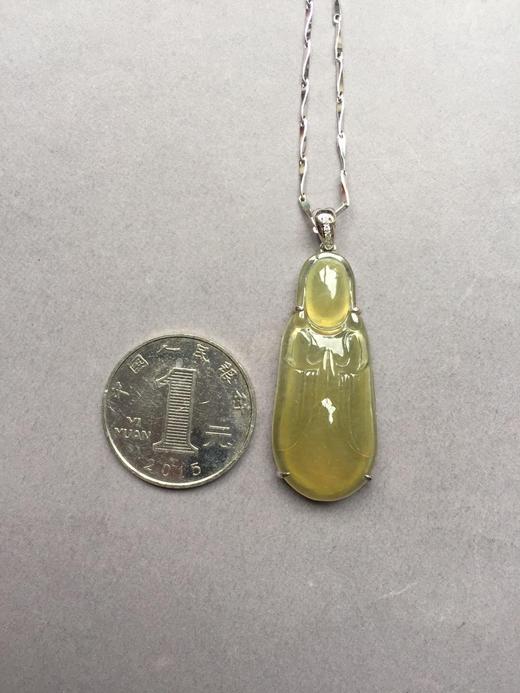 翡翠高冰种黄翡无相佛 商品图3