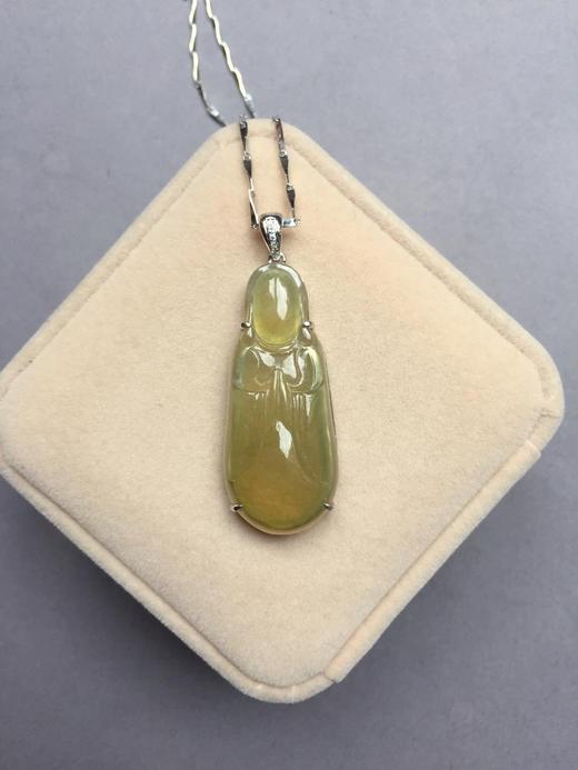 翡翠高冰种黄翡无相佛 商品图4