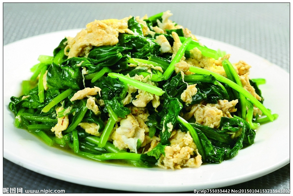 菠菜炒鸡蛋
