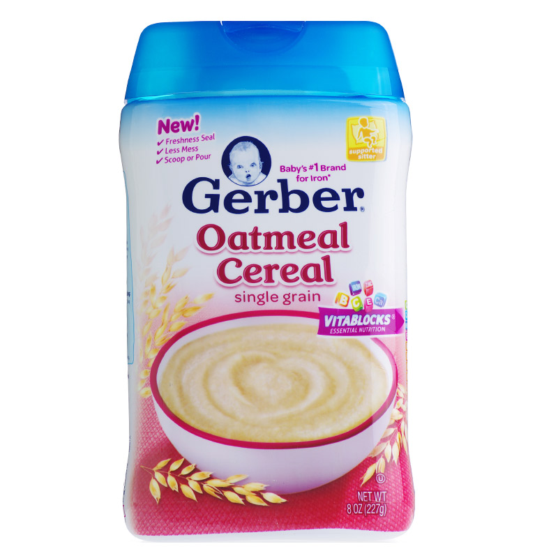美国嘉宝gerber纯燕麦米粉1段(4个月以上)227g(海外版)