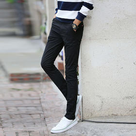 【服饰鞋包】。春秋季新款男士休闲裤小脚男装青年修身型长裤子男韩版潮