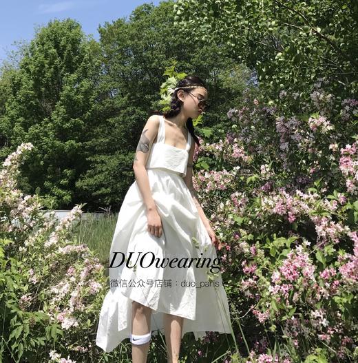 棉质白色露背长裙 商品图3