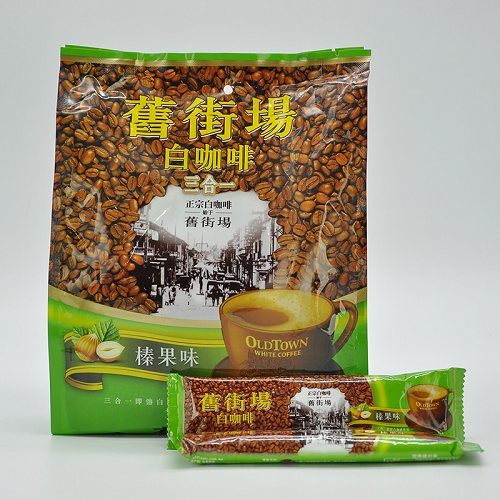 马来西亚旧街场白咖啡 榛果味 速溶15条600g