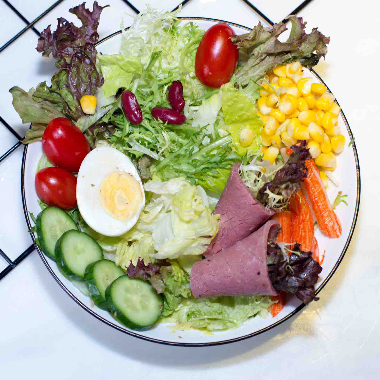 黑椒牛肉沙拉🥗(供应时间:11:45至20:30–逢周三休市,镇区满38元起