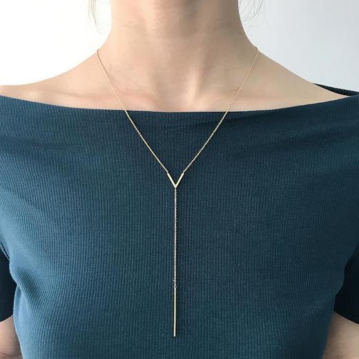 北京仓｜TASHI-Zircon-V Bar 项链［加拿大设计师］ 商品图6