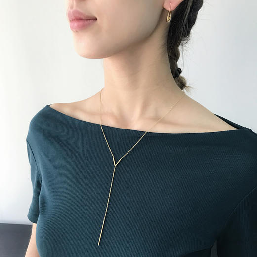 北京仓｜TASHI-Zircon-V Bar 项链［加拿大设计师］ 商品图7