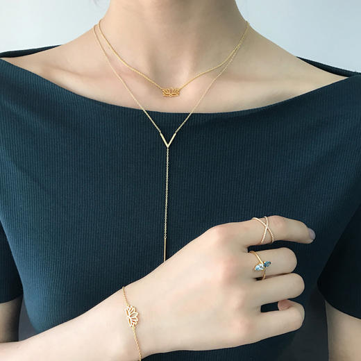 北京仓｜TASHI-Zircon-V Bar 项链［加拿大设计师］ 商品图5