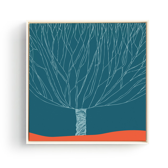 北欧简约抽象树枝伸张装饰挂画b071