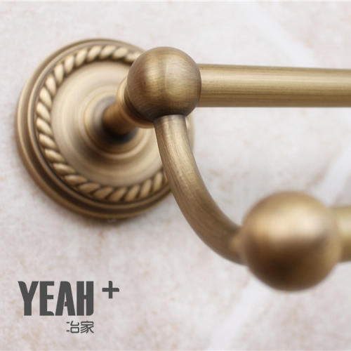 冶家全铜复古双杆毛巾架，哑光复古铜色 商品图3