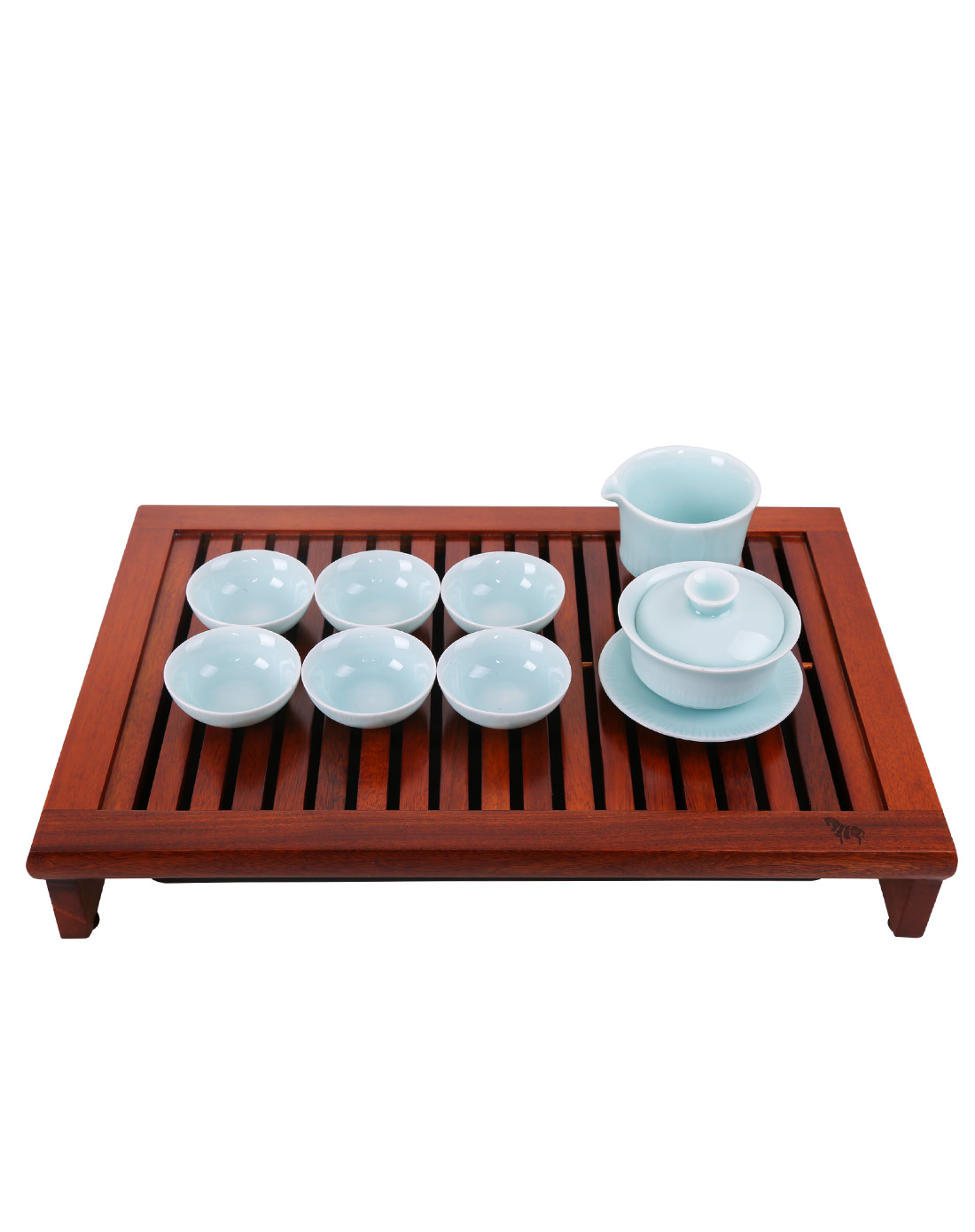 八马茶业|茶具·陶瓷茶器.粉青春韵盖碗组 tzc076