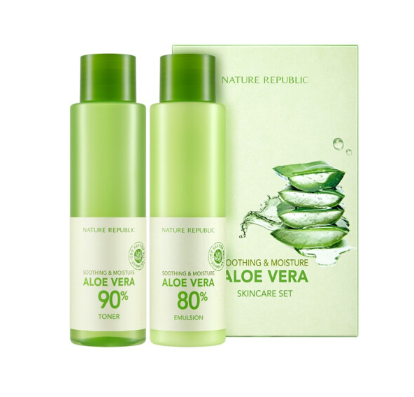 nature republic纳益其尔芦荟舒缓保湿套装
