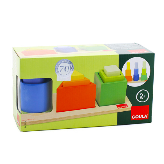 西班牙goula 进口玩具 益智积木 幼儿玩具形状套盒